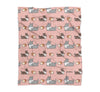 Pink Loaf Cardigan Corgi Fleece Blanket | 3 Sizes