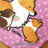 Corgi Mom & Puppies Fleece Baby Bib | Pink Polka Dots