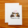 "Happily Ever After" Corgi Wedding Greeting Card | 2 Brides