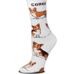 White Corgi Socks