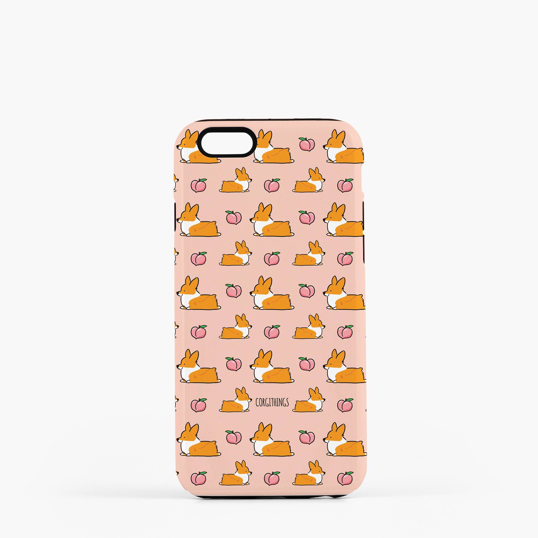 Corgi Sploot Peach Phone Case iPhone 15 Pro / Red Pembroke Corgi Sploot Peach Phone Case iPhone 15 Pro / Red Pembroke