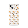 "Bubble Tea Tricolor Corgis" Clear iPhone Case