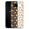 "Peach Sploot" Corgi Clear Samsung Phone Case