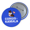 "Corgis for Kamala" Tricolor Pin Button