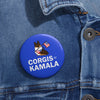 "Corgis for Kamala" Tricolor Pin Button