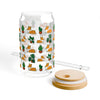 "Plant Lovers" Corgi Glass Tumbler | 16oz