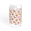 "Cherry Blossom Corgis" Glass Tumbler | 16oz