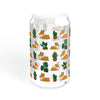 "Plant Lovers" Corgi Glass Tumbler | 16oz