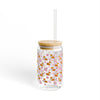 "Cherry Blossom Corgis" Glass Tumbler | 16oz