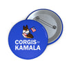 "Corgis for Kamala" Tricolor Pin Button