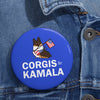 "Corgis for Kamala" Tricolor Pin Button