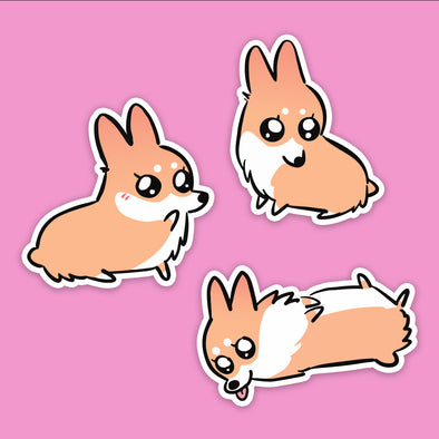 PREORDER: "Just a Baby" Red Corgis Sticker Pack