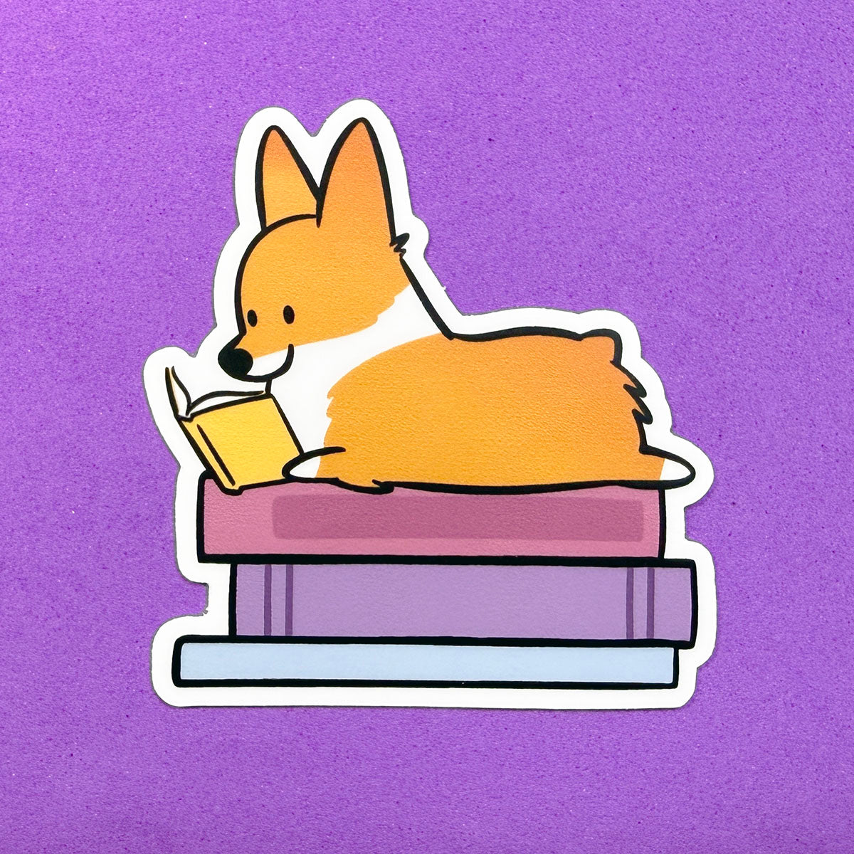 "Stack of Borks" Corgi Vinyl Sticker | Corgi Book Club
