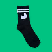 Black Corgi Crew Socks
