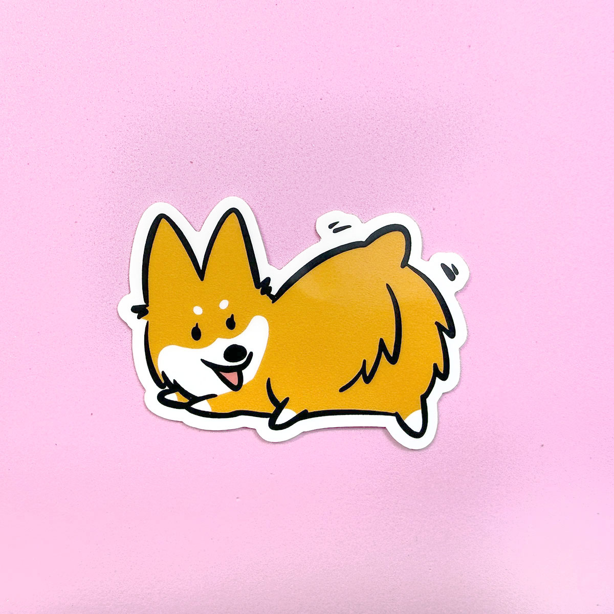 "Party Butt" Corgi Vinyl Sticker