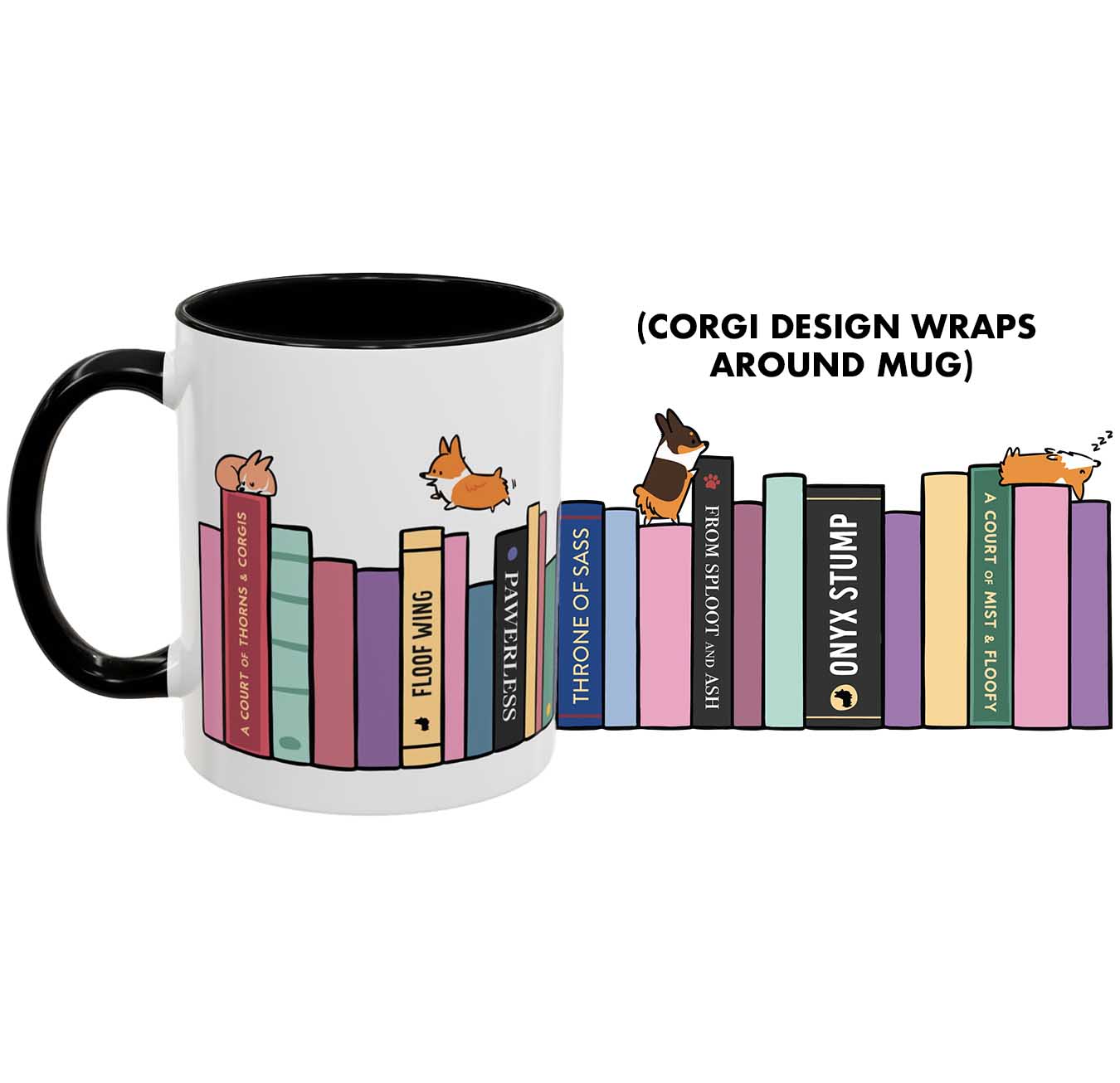 "Romantasy" Bookworm Mug | Corgi Book Club