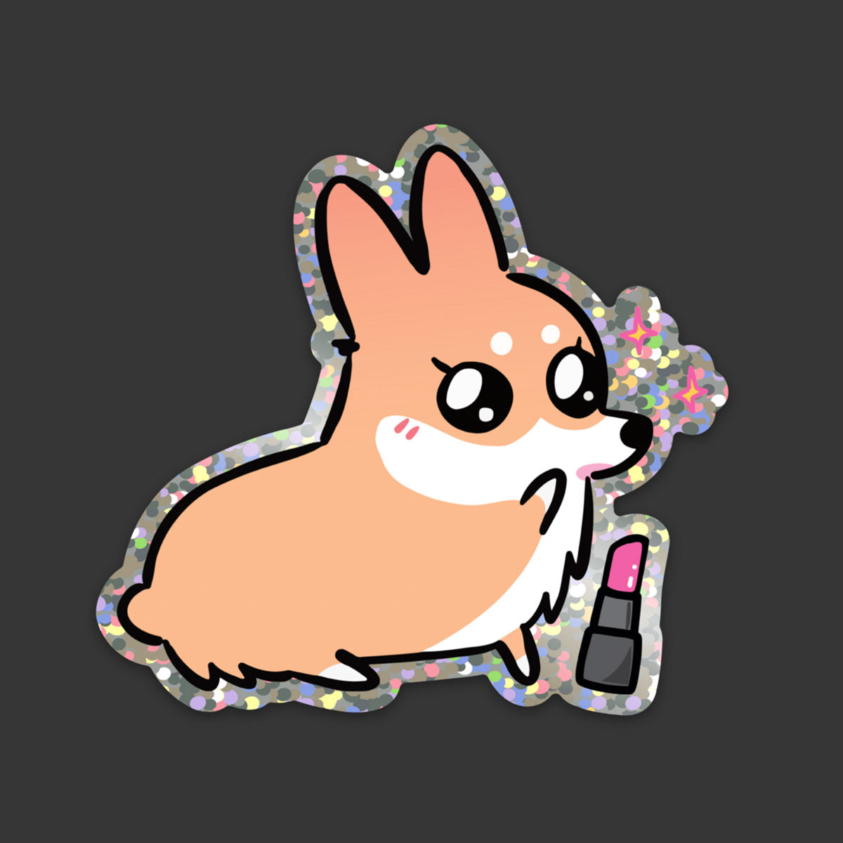 Princess Ruby Glitter Sticker