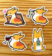 Corgi Foodies Vinyl Sticker Pack (Pack of 4)