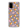 "Cherry Blossoms" Corgi Clear Samsung Phone Case