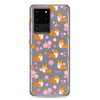 "Cherry Blossoms" Corgi Clear Samsung Phone Case