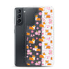 "Cherry Blossoms" Corgi Clear Samsung Phone Case