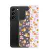 "Cherry Blossoms" Corgi Clear Samsung Phone Case