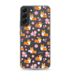 "Cherry Blossoms" Corgi Clear Samsung Phone Case