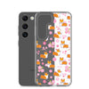 "Cherry Blossoms" Corgi Clear Samsung Phone Case