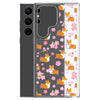 "Cherry Blossoms" Corgi Clear Samsung Phone Case