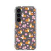 "Cherry Blossoms" Corgi Clear Samsung Phone Case