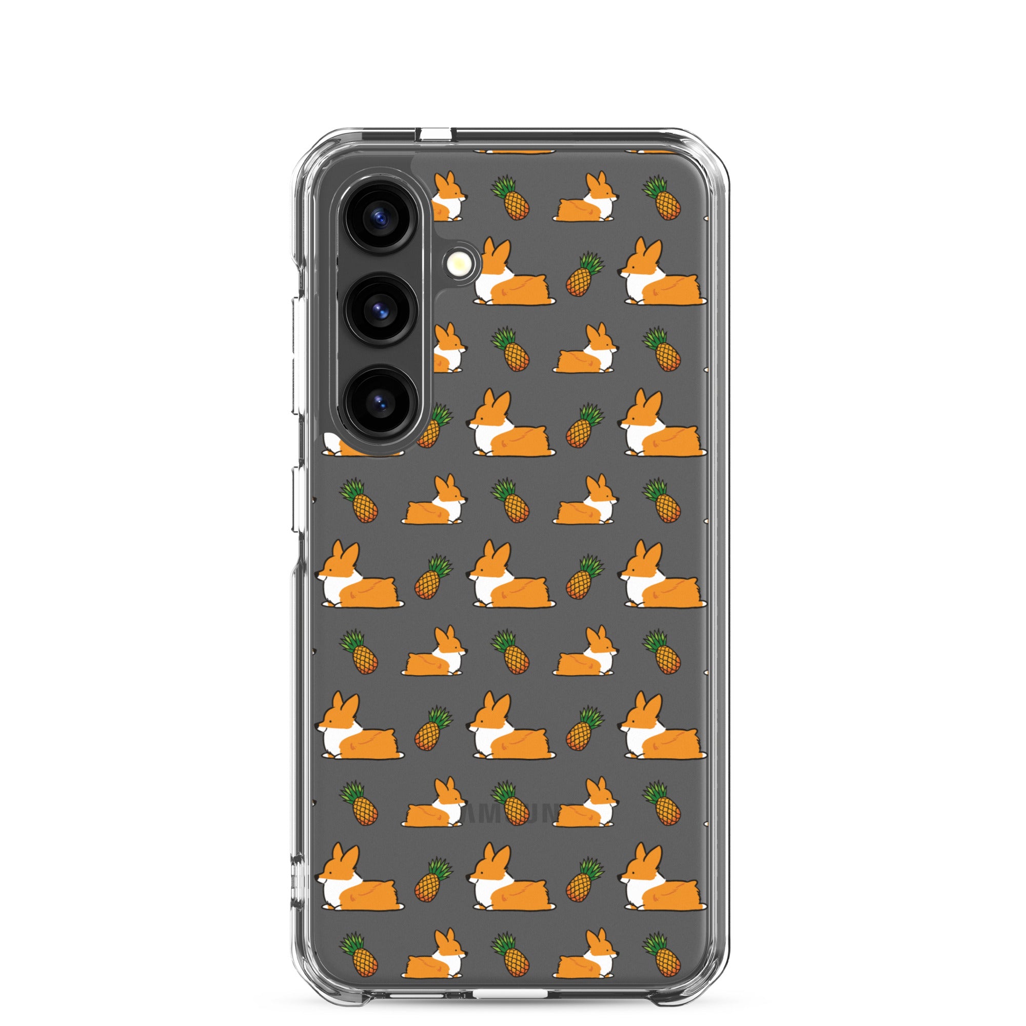 "Pineapple Corgis" Clear Samsung Phone Case