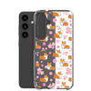 "Cherry Blossoms" Corgi Clear Samsung Phone Case