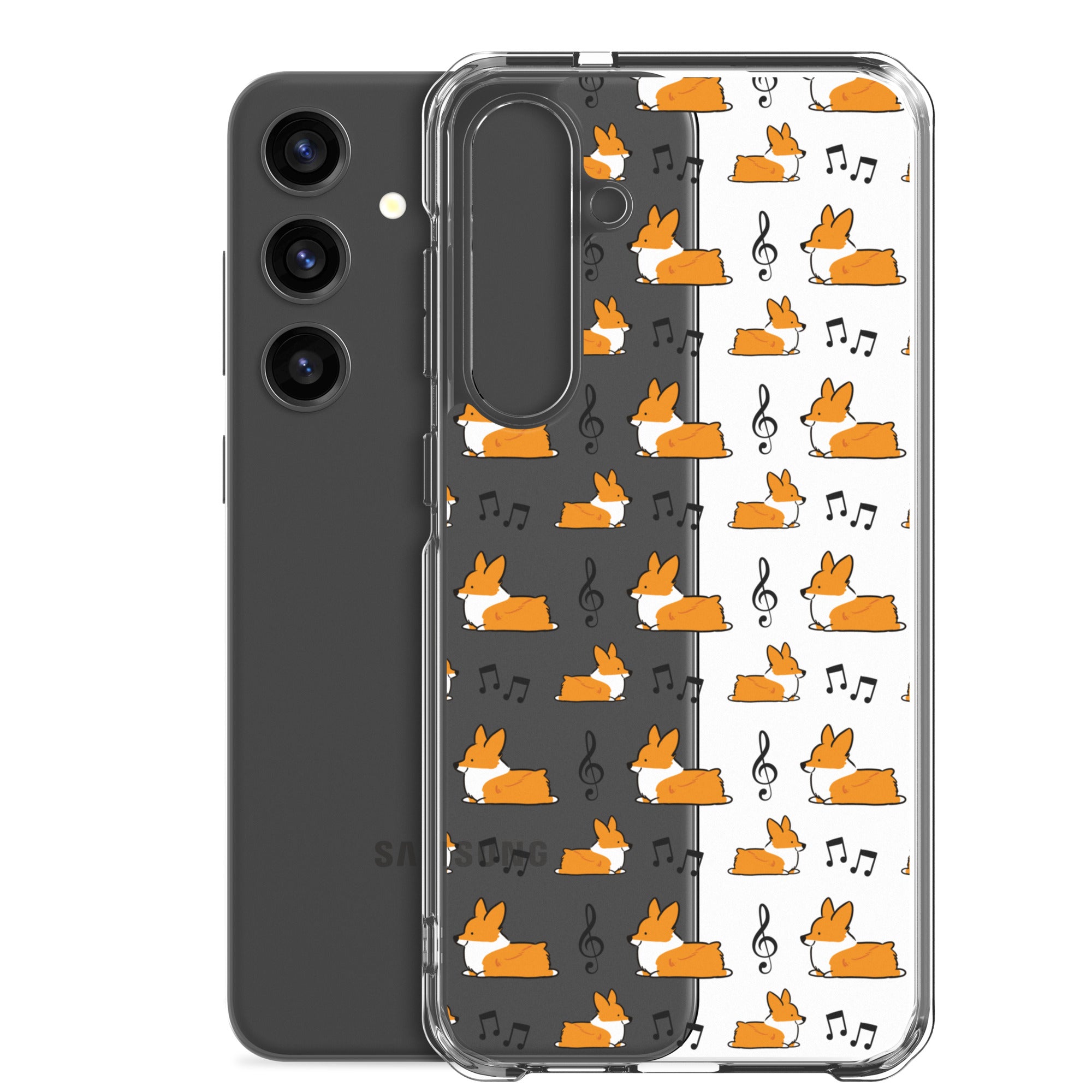 "Music Notes" Corgi Samsung Phone Case