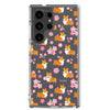 "Cherry Blossoms" Corgi Clear Samsung Phone Case