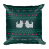 "Corgmas Sweater" Corgis with Tails 18x18 Square Pillow | Holiday Collection