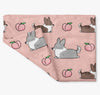 Pink Cardigan Corgi Sploot Fleece Blanket | 3 Sizes