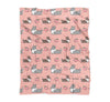 Pink Cardigan Corgi Sploot Fleece Blanket | 3 Sizes
