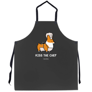 "Kiss the Chef" Corgi Apron | Customizable