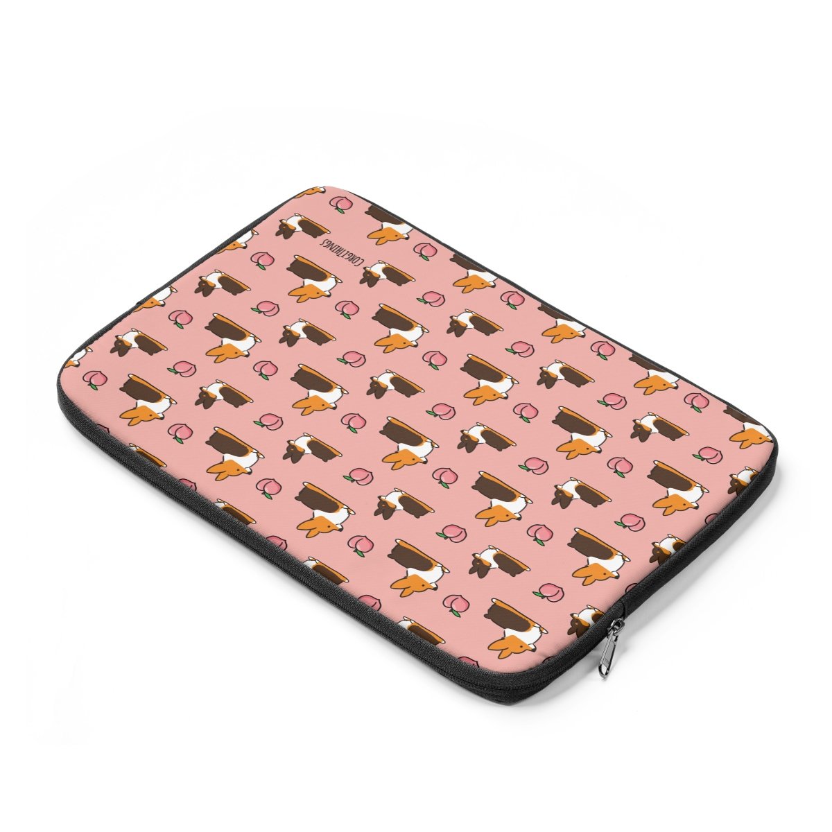 Tricolor Corgi Peach Sploot Laptop Sleeve | 3 Sizes