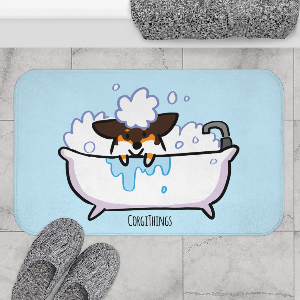 Tricolor Corgi Bath Mat