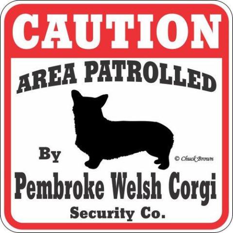 Corgi Patrol Sign