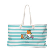 "Miami Vibes" Corgi Oversized Tote Bag | Red Corgi