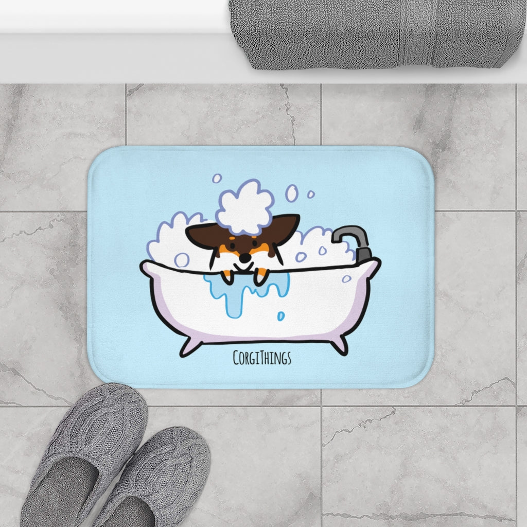 Tricolor Corgi Bath Mat
