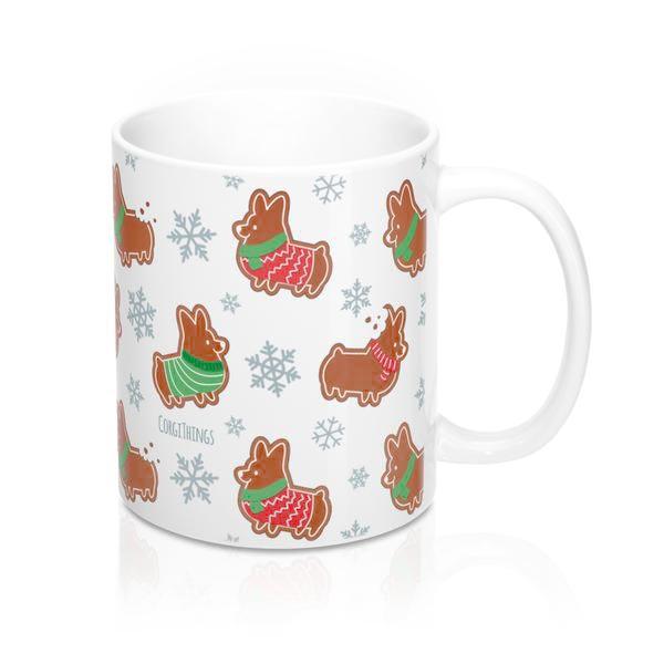 "Gingerbread Corgis" 11oz Mug | Holiday Collection