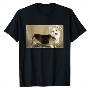 Golden Ratio Corgi T-Shirt Fibonacci Spiral