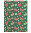 "Gingerbread Corgis" Green Fleece Blanket | Holiday Collection
