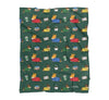 "Cozy Tricolor Corgis" Fleece Blanket | 3 Sizes