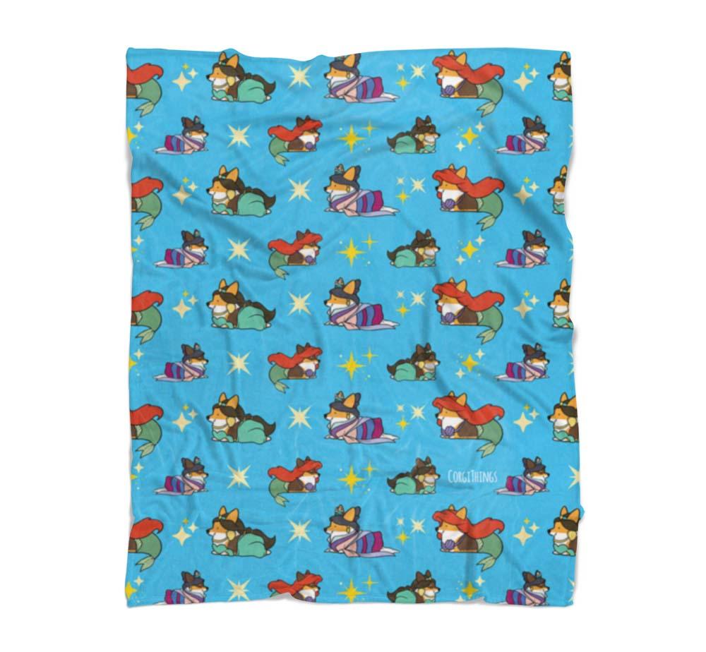 "Storybork Collection: Volume 2" Tricolor Corgi Blanket
