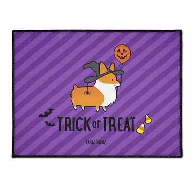 "Witchy Corgi" Trick-or-Treat Floor Mat | Halloween Collection