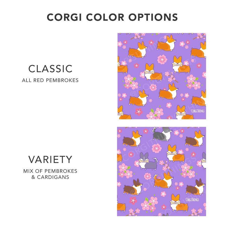 "Cherry Blossom" Corgi Garden Flag